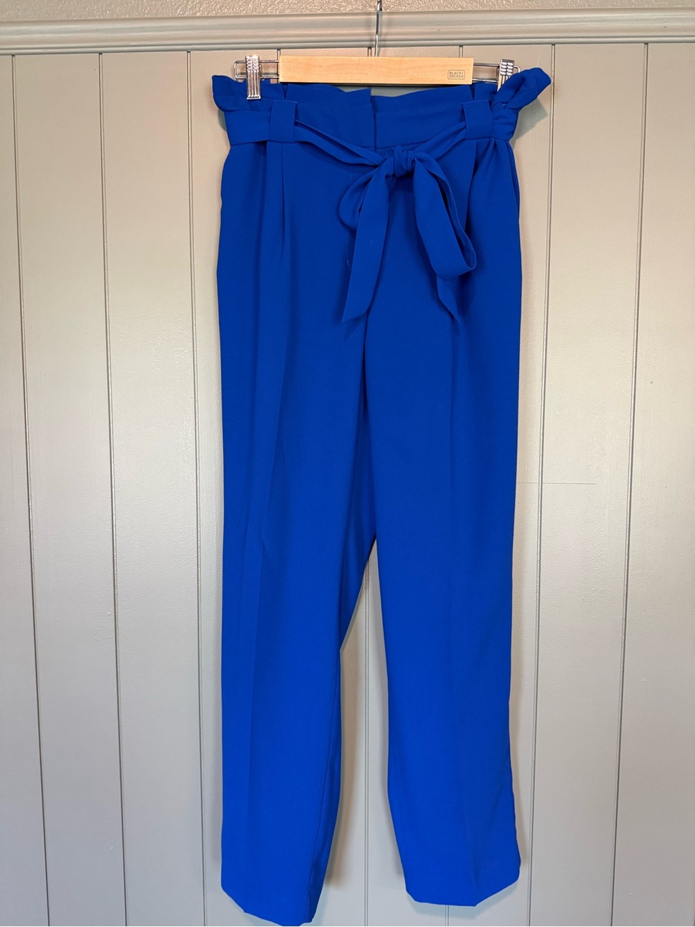 Express Royal Blue Paperbag Waist Tie Pants